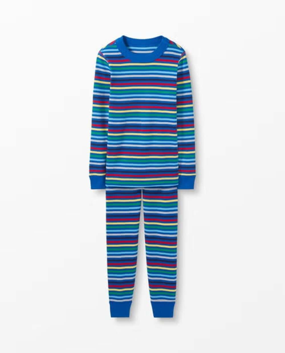 Hanna Andersson Kid's Striped Long John Pajama Set Rainbow Size S/M